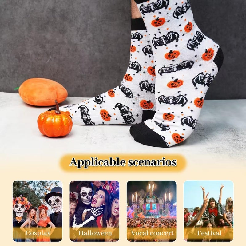 Anotion Halloween Socks - Novelty Printed Gifts for Women, Men, Teen Girls, Boys - Image 2